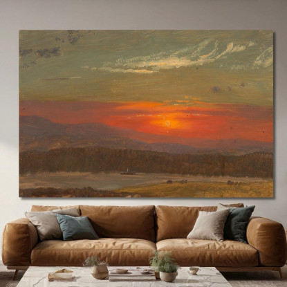 Tramonto Sui Monti Catskill 2 Frederic Edwin Church fec93 quadro stampato su tela