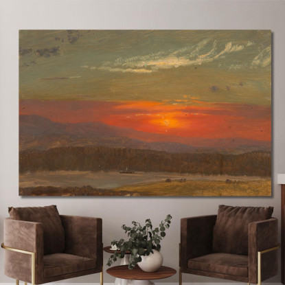 Tramonto Sui Monti Catskill 2 Frederic Edwin Church fec93 quadro stampato su tela