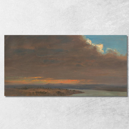 Tramonto Nella Valle Dell'Hudson New York Frederic Edwin Church fec94 quadro stampato su tela