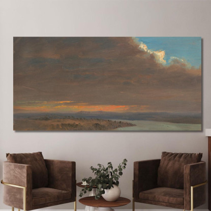 Tramonto Nella Valle Dell'Hudson New York Frederic Edwin Church fec94 quadro stampato su tela