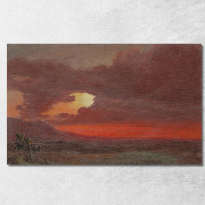 Tramonto A Hudson New York 2 Frederic Edwin Church fec95 quadro stampato su tela