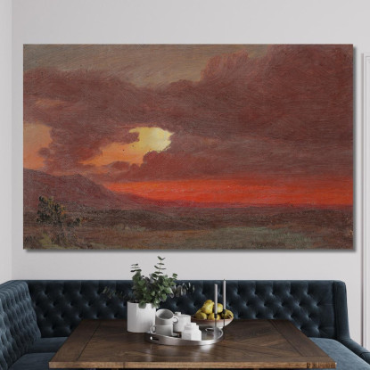 Tramonto A Hudson New York 2 Frederic Edwin Church fec95 quadro stampato su tela