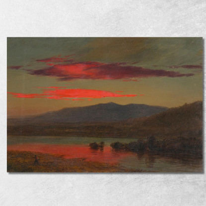 Tramonto A Hudson New York Frederic Edwin Church fec96 quadro stampato su tela