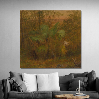 Palma Di Paglia Giamaica Frederic Edwin Church fec99 quadro stampato su tela