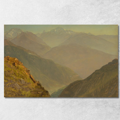 Il Watzmann E Il Goell Vicino A Berchtesgaden Frederic Edwin Church fec108 quadro stampato su tela