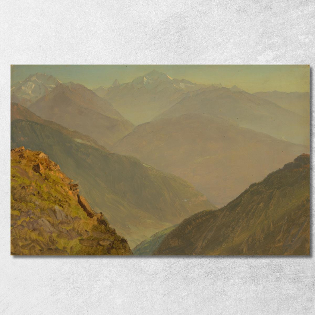 Il Watzmann E Il Goell Vicino A Berchtesgaden Frederic Edwin Church fec108 quadro stampato su tela