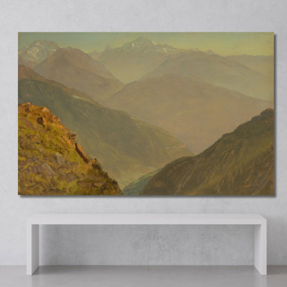 Il Watzmann E Il Goell Vicino A Berchtesgaden Frederic Edwin Church fec108 quadro stampato su tela