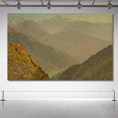 Il Watzmann E Il Goell Vicino A Berchtesgaden Frederic Edwin Church fec108 quadro stampato su tela