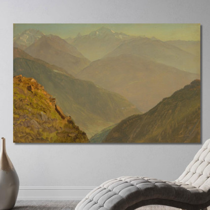 Il Watzmann E Il Goell Vicino A Berchtesgaden Frederic Edwin Church fec108 quadro stampato su tela