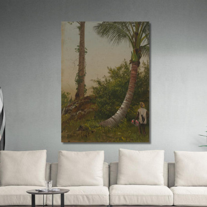 Alberi In Giamaica Indie Occidentali Frederic Edwin Church fec112 quadro stampato su tela