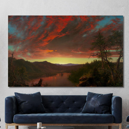 Crepuscolo Nel Deserto Frederic Edwin Church fec115 quadro stampato su tela