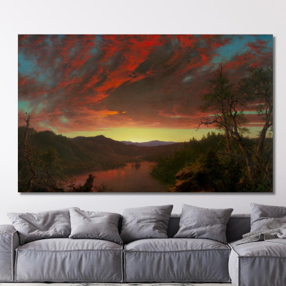 Crepuscolo Nel Deserto Frederic Edwin Church fec115 quadro stampato su tela