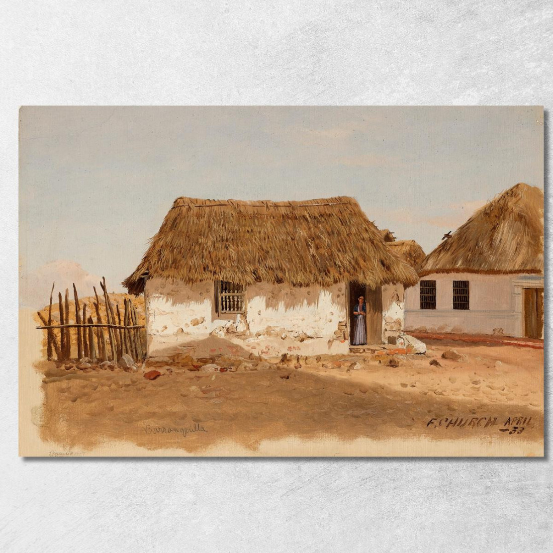 Due Case A Barranquilla Colombia Frederic Edwin Church fec116 quadro stampato su tela