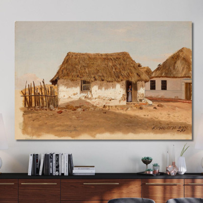 Due Case A Barranquilla Colombia Frederic Edwin Church fec116 quadro stampato su tela