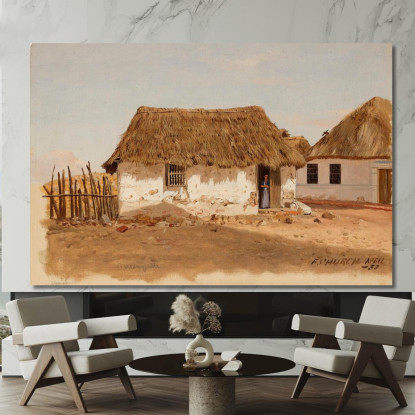 Due Case A Barranquilla Colombia Frederic Edwin Church fec116 quadro stampato su tela