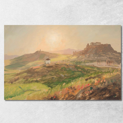 Veduta Dell'Acropoli Atene Frederic Edwin Church fec121 quadro stampato su tela