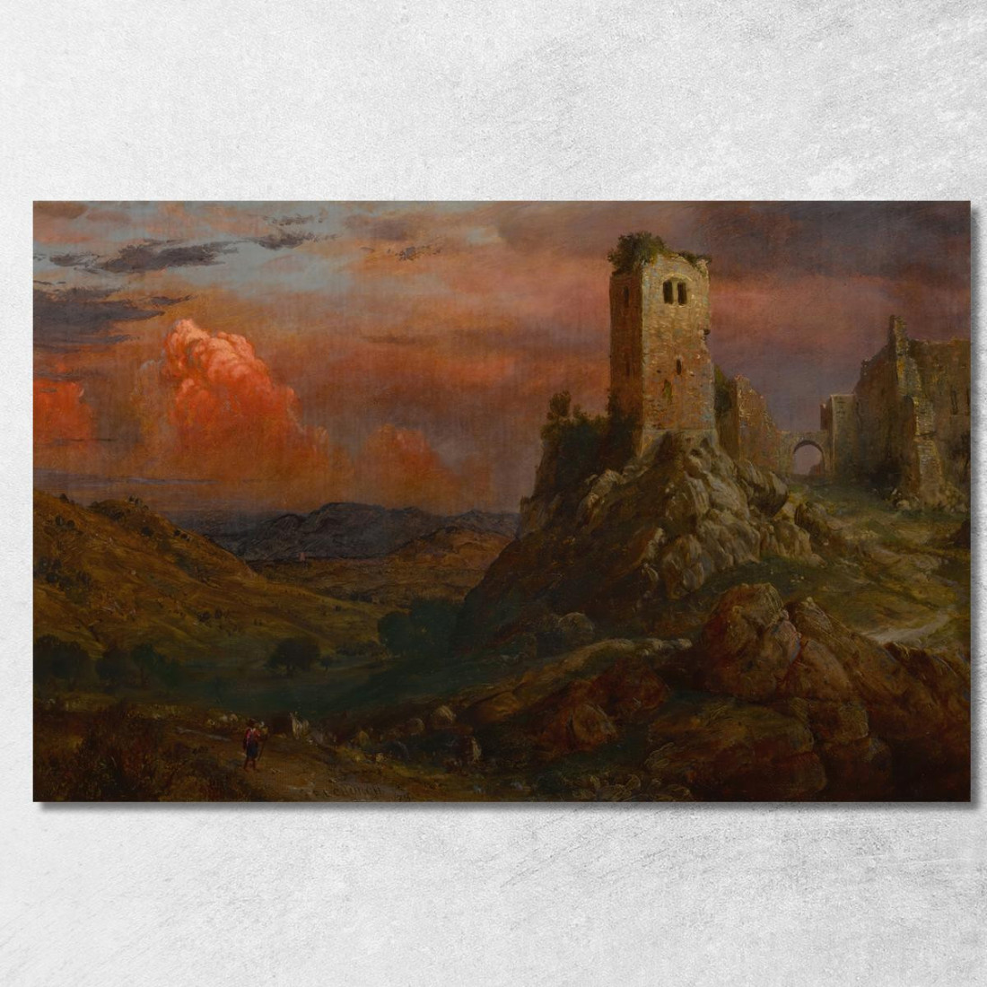 Torre Di Guardia In Italia Frederic Edwin Church fec123 quadro stampato su tela