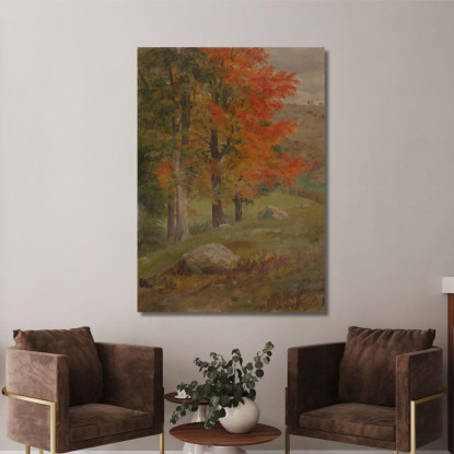 Bosco In Autunno Frederic Edwin Church fec126 quadro stampato su tela
