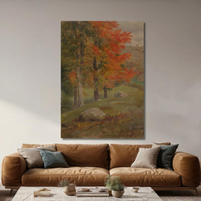 Bosco In Autunno Frederic Edwin Church fec126 quadro stampato su tela