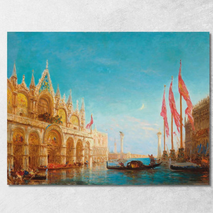 Acqua Alta Félix Ziem fzm3 quadro stampato su tela