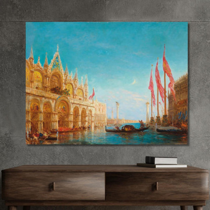 Acqua Alta Félix Ziem fzm3 quadro stampato su tela