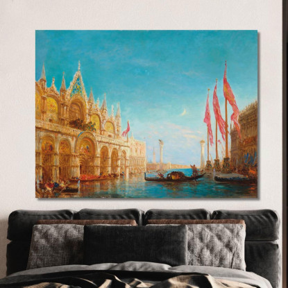 Acqua Alta Félix Ziem fzm3 quadro stampato su tela