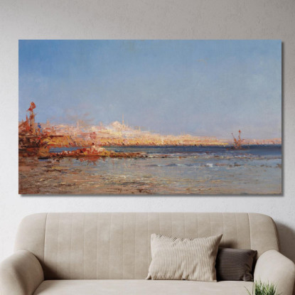 Vista Su Costantinopoli Félix Ziem fzm10 quadro stampato su tela