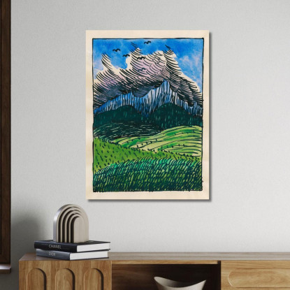 Composizione Del Marciapiede E Del Prato Viii Karl Wiener kwn259 quadro stampato su tela