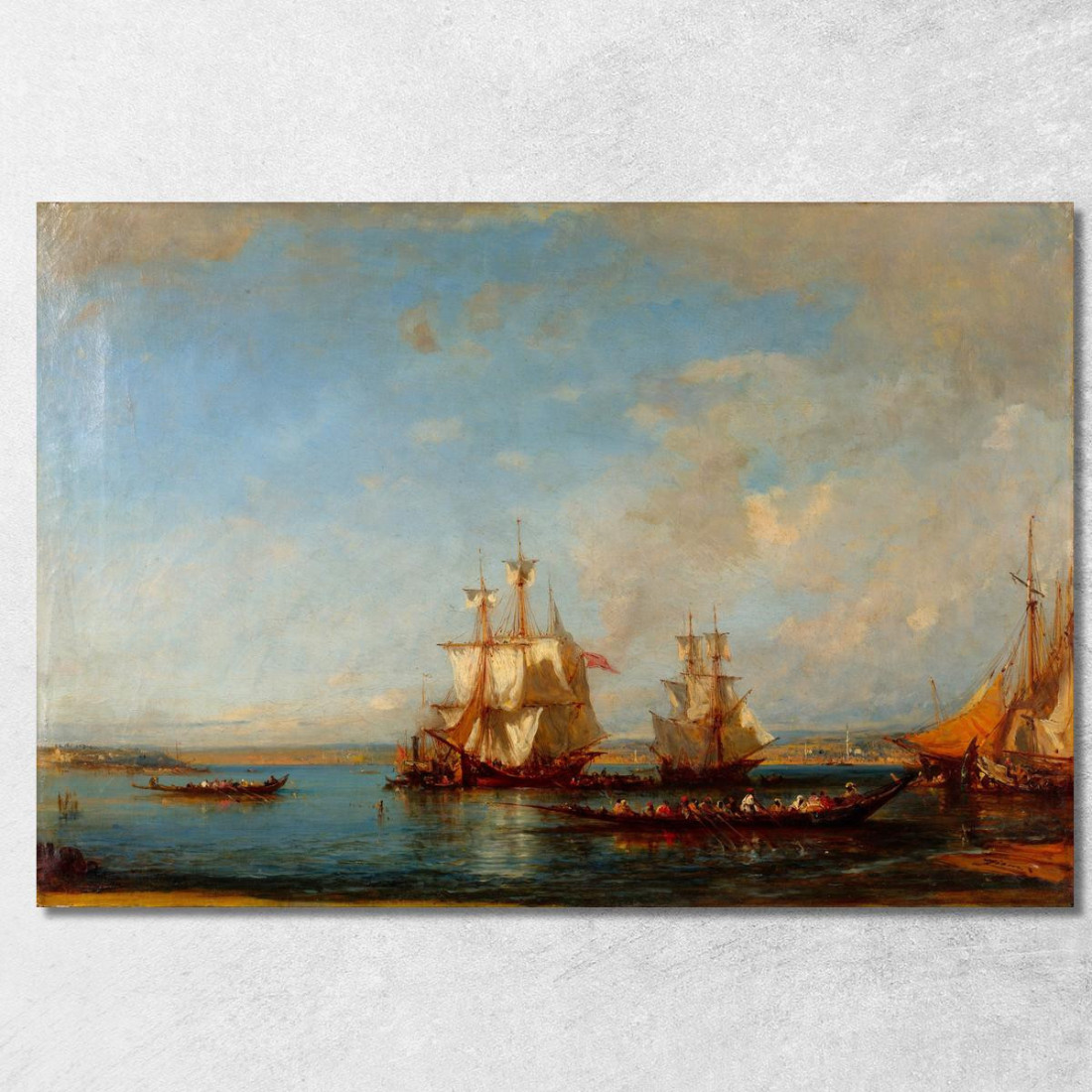 Caicchi E Barche A Vela Sul Bosforo Félix Ziem fzm12 quadro stampato su tela