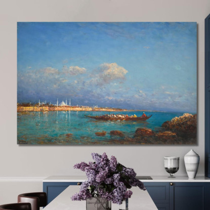 Costantinopoli Dal Mar Di Marmara Félix Ziem fzm18 quadro stampato su tela