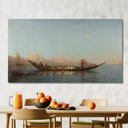 Costantinopoli Il Caicco Della Sultana Félix Ziem fzm19 quadro stampato su tela