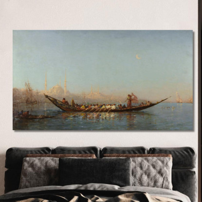 Costantinopoli Il Caicco Della Sultana Félix Ziem fzm19 quadro stampato su tela