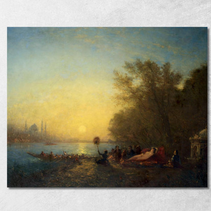 Costantinopoli Il Riposo Della Sultana Félix Ziem fzm20 quadro stampato su tela