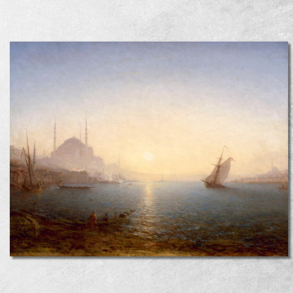 Costantinopoli Santa Sofia Al Sorgere Del Sole Félix Ziem fzm21 quadro stampato su tela