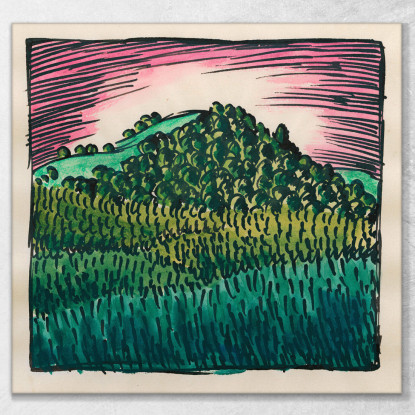 Composizione Del Marciapiede E Del Prato Xi Karl Wiener kwn261 quadro stampato su tela