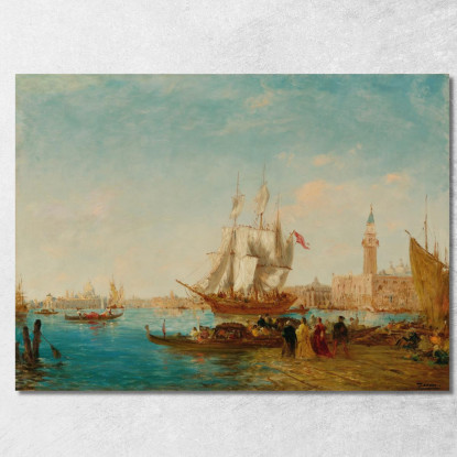 Imbarco Sulla Riva Degli Schiavoni Félix Ziem fzm27 quadro stampato su tela