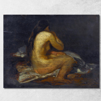 Donna Nuda Seduta Félix Ziem fzm32 quadro stampato su tela