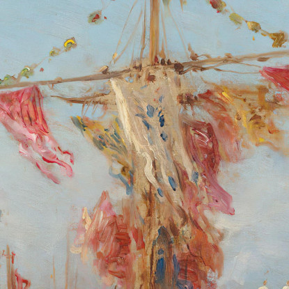 Festa Dell'Assunzione Davanti Alla Dogana Venezia Félix Ziem fzm38 quadro stampato su tela