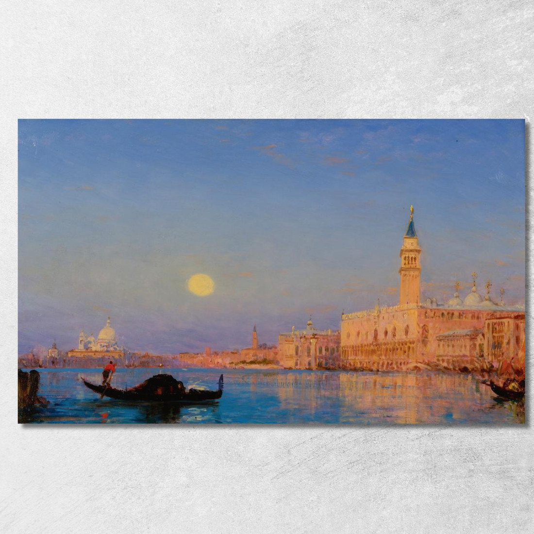 Gondola Davanti Al Gran Bacino Venezia Félix Ziem fzm40 quadro stampato su tela