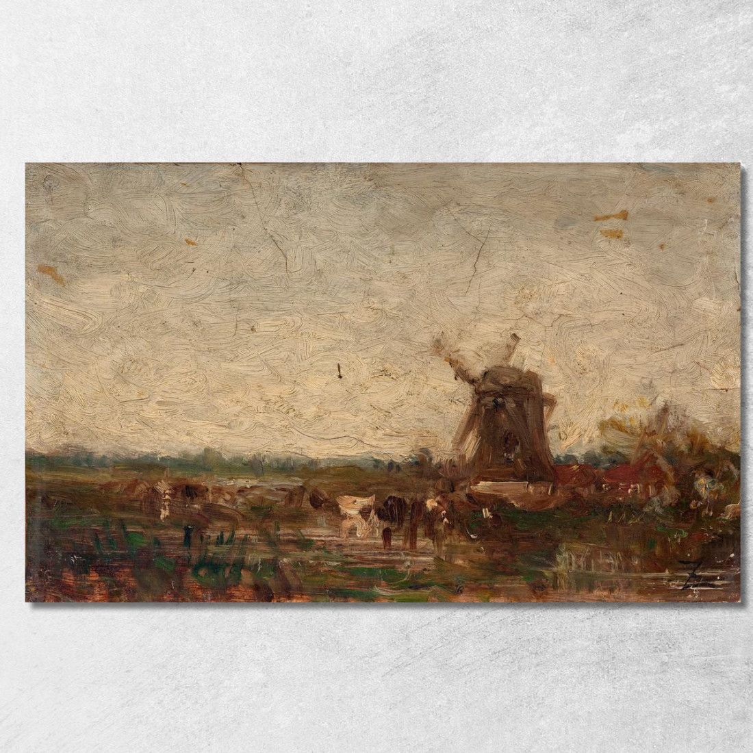 Olanda Il Mulino Félix Ziem fzm44 quadro stampato su tela