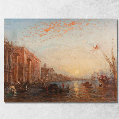 Inondazione A Venezia Félix Ziem fzm45 quadro stampato su tela