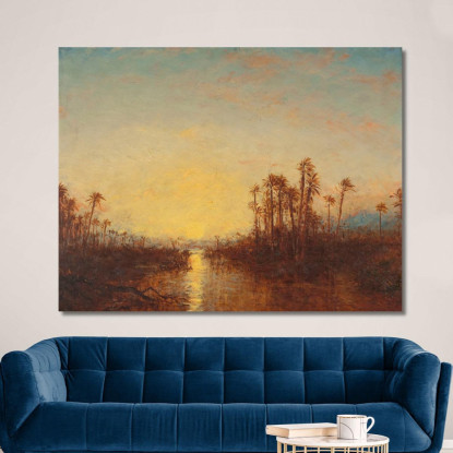 Khartoum Tramonto Félix Ziem fzm48 quadro stampato su tela