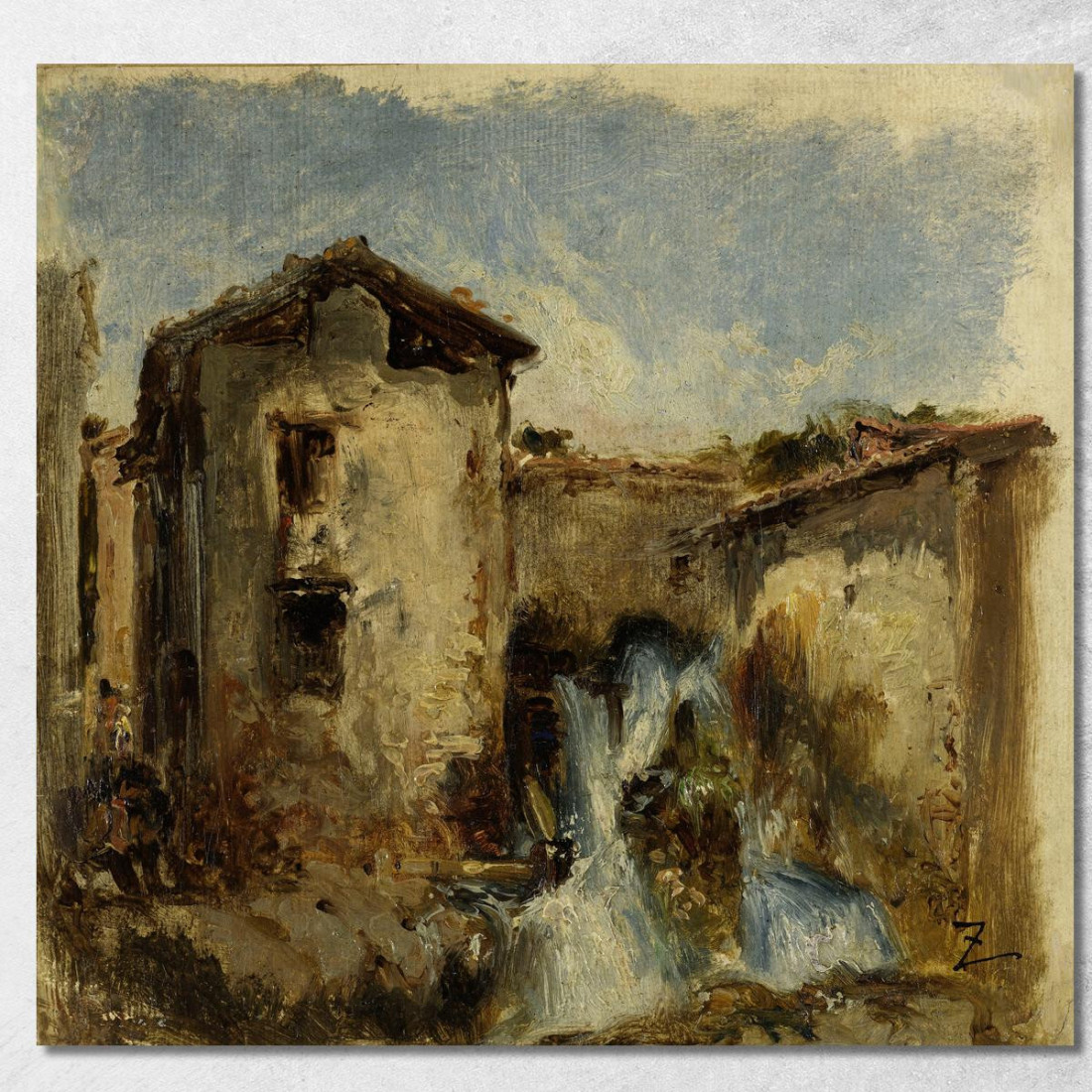 La Cascata Félix Ziem fzm50 quadro stampato su tela