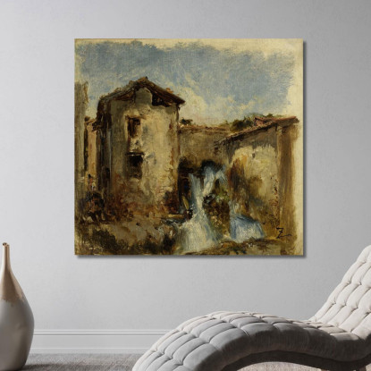 La Cascata Félix Ziem fzm50 quadro stampato su tela