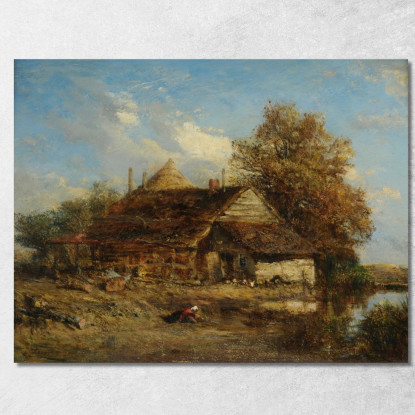 La Casetta Di Campagna 2 Félix Ziem fzm51 quadro stampato su tela