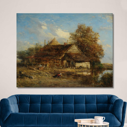La Casetta Di Campagna 2 Félix Ziem fzm51 quadro stampato su tela