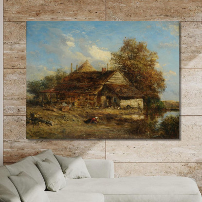 La Casetta Di Campagna 2 Félix Ziem fzm51 quadro stampato su tela