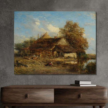 La Casetta Di Campagna 2 Félix Ziem fzm51 quadro stampato su tela