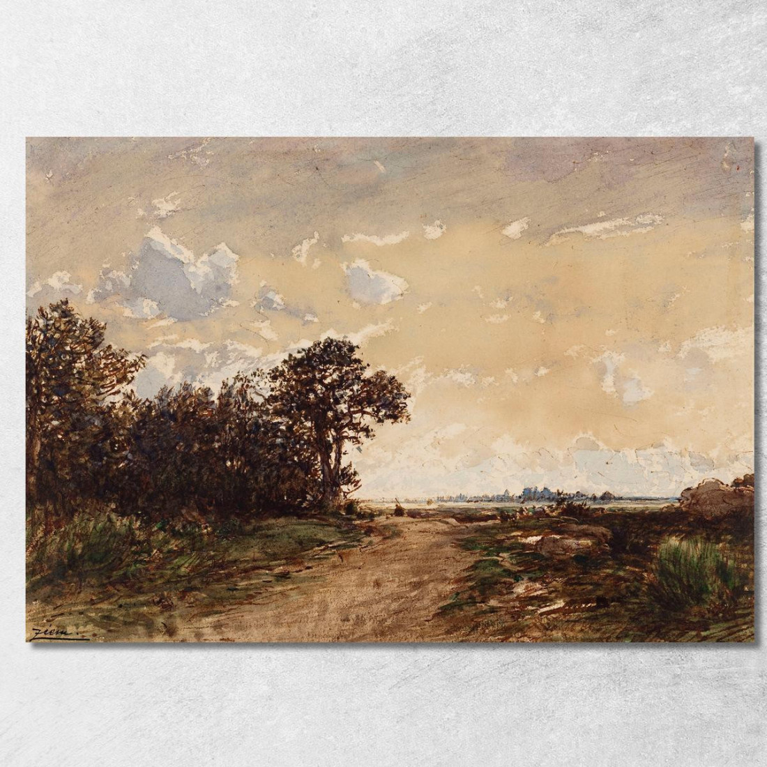 La Foresta Di Fontainebleau Nei Dintorni Di Barbizon Félix Ziem fzm54 quadro stampato su tela