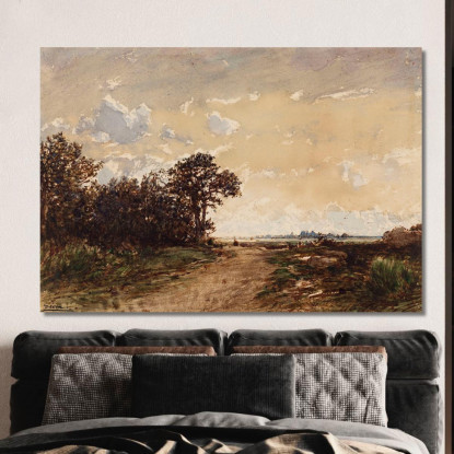 La Foresta Di Fontainebleau Nei Dintorni Di Barbizon Félix Ziem fzm54 quadro stampato su tela